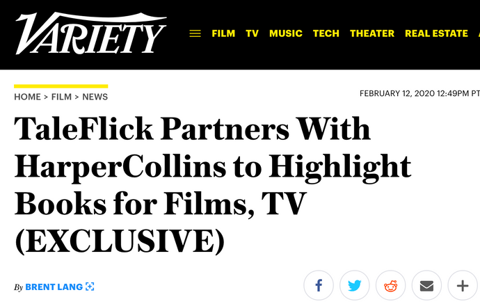 Variety: TaleFlick Partners with HarperCollins